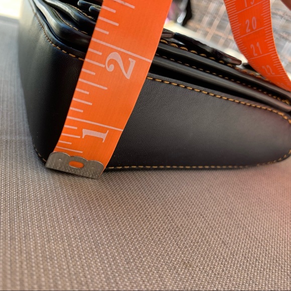 *SOLD* Coach Tea Rose Dinky in Black Purple with Brass - Picture 12 of 15